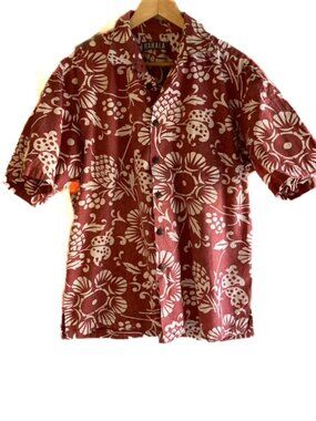 Kahala Soft Cotton Hawaiian Button Down Short Sleeved Mens Aloha Campshirt XL